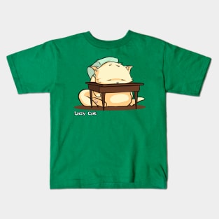 Lazy Cat (School Days 2) Kids T-Shirt